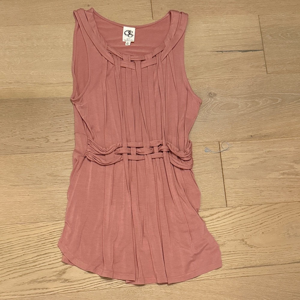 Anthropologie Chic Blush Sleeveless Top size small